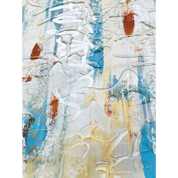 Original Art “Gilded Thoughts” Artwork Mixed Media Painting 9.5”x13.5” - Picture 9 of 10